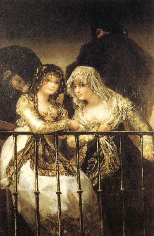 Francisco Goya Majas on a Balcony oil painting picture